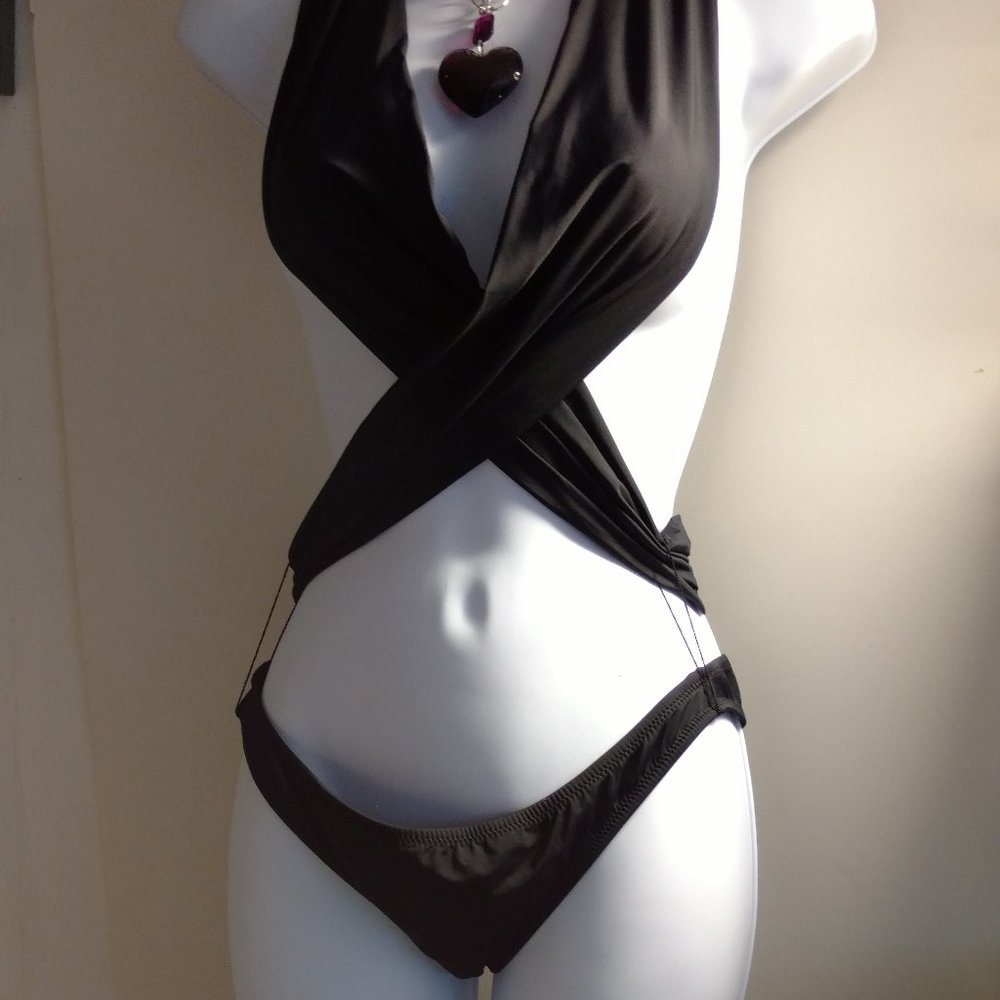 R Collection Black Medium Bikini one piece